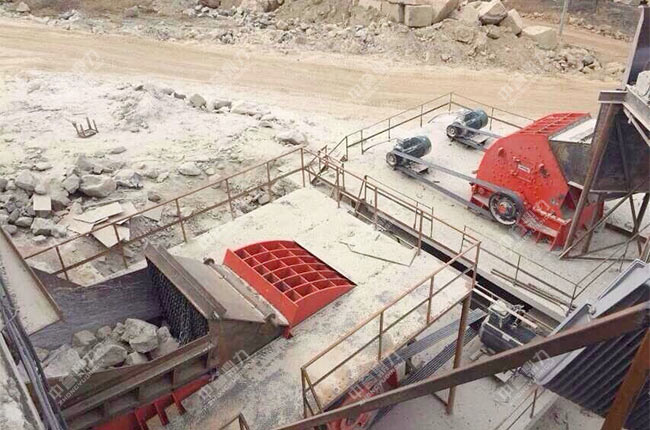 安徽淮北時產(chǎn)600噸石灰石碎石生產(chǎn)線