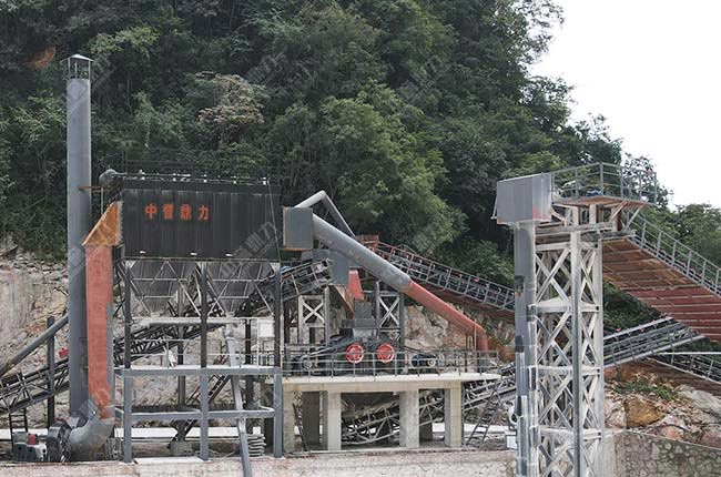 日產3000噸石料生產現場