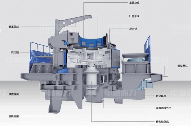 沖擊破碎機(jī)內(nèi)部結(jié)構(gòu)圖