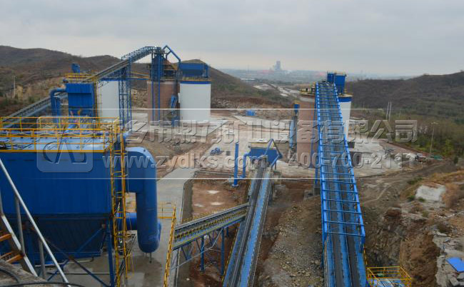 碎石生產線建設現場 碎石生產線建設現場