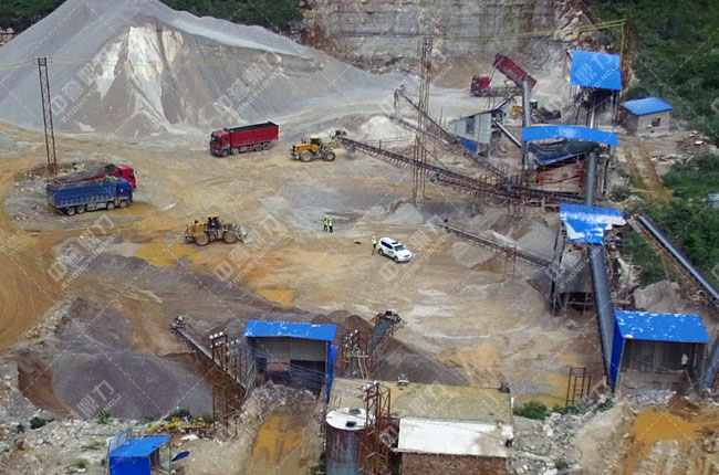 廣西桂林臨桂縣順成石料廠時產600噸砂石生產線