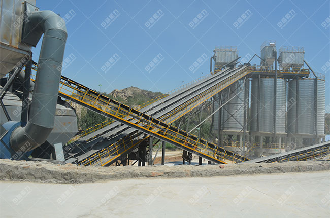 河北邢臺時產800噸骨料生產線