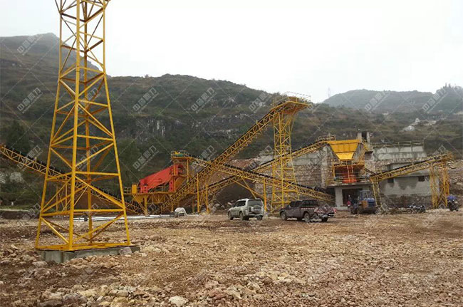 貴州貴陽一建時產1200噸砂石骨料生產線現場案例展示4