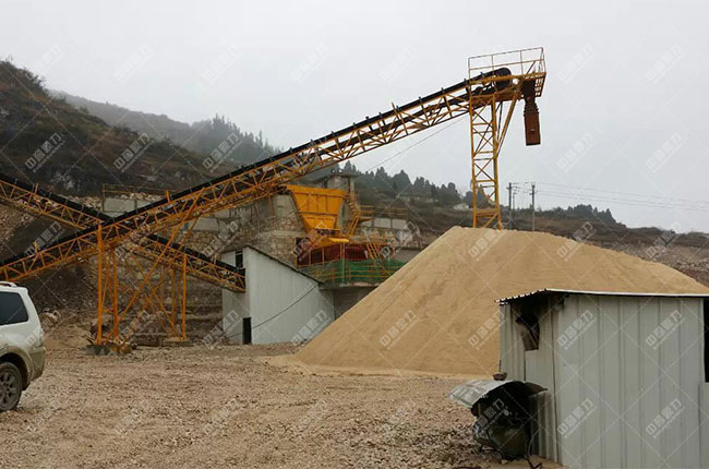 貴州貴陽一建時產1200噸砂石骨料生產線現場案例展示6