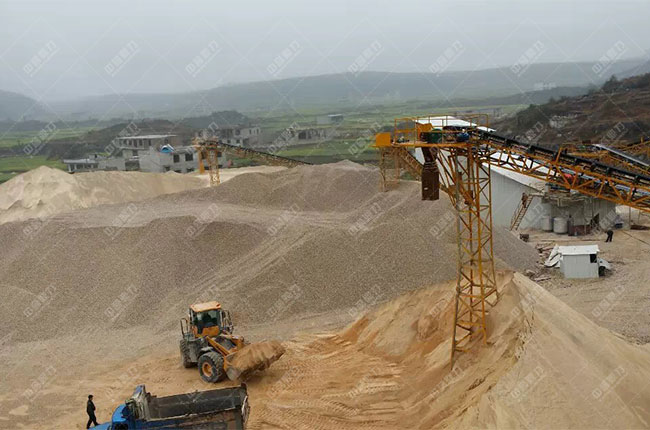貴州貴陽一建時產1200噸砂石骨料生產線現場案例展示7