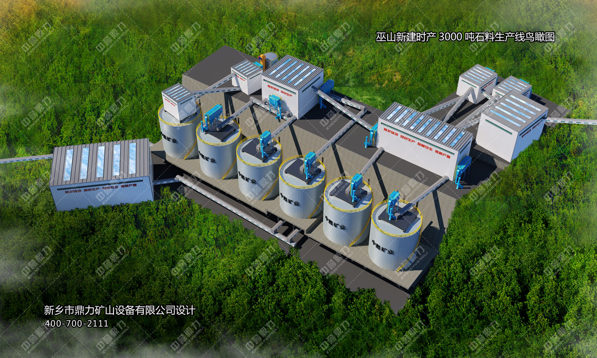 重慶巫山中勝礦業時產3000噸石料生產線
