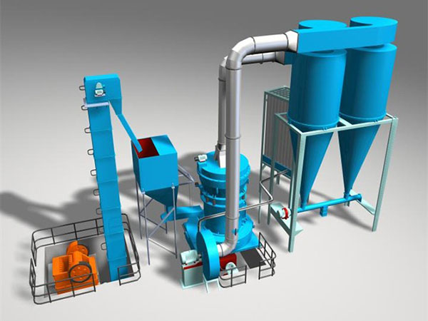 重晶石磨粉生產線流程