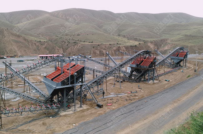 寧夏固原石料廠時產500噸骨料生產線