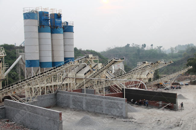 四川眉山市仁壽時產600噸石子生產線