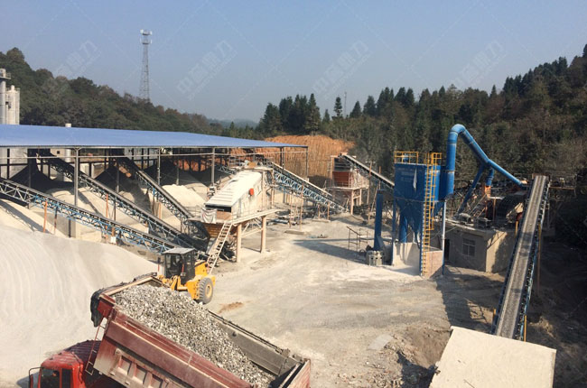 江西景德鎮時產200噸石子破碎生產線